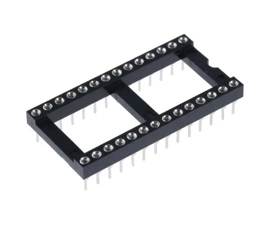 63-4723-07 Winslow 2.54mm Pitch Vertical 28 Way, Through Hole Turned Pin Open Frame IC Dip Socket, 5A W30528TTRC