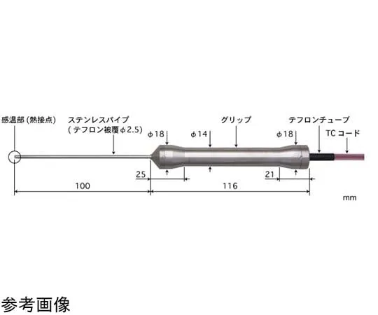 65-3530-20 HACCP Food Center Temperature Sensor BC Series -200~200°C Response Speed (sec): 20 BC-22E-010-TC1-ASPC