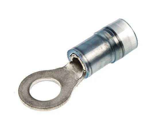 63-4750-45 RS PRO Insulated Crimp Ring Terminal, M5 (#10) Stud Size, 1.5mm² to 2.5mm² Wire Size, Blue 267-3745