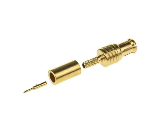 63-4743-41 Radiall Cable Mount MCX Connector Plug, 50Ω Impedance, Crimp Termination, 0 → 6GHz, RG178, RG196 cable type R113081000W