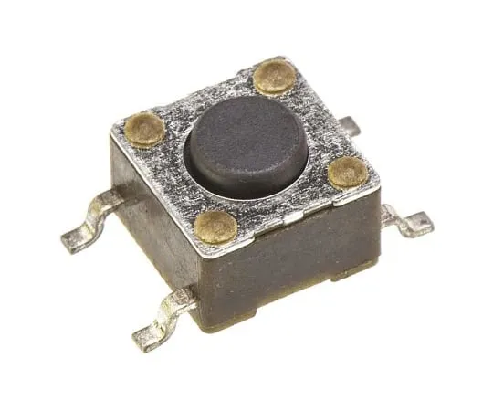 63-4815-54 Black Button Tactile Switch, Single Pole Single Throw (SPST) 50 mA @ 12 V ac 0.7mm Surface Mount 2-1437565-7