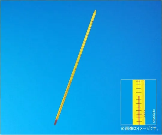 64-0705-43 Yellow Tube Red Liquid Precision Rod Thermometerr 0 ~ 40 °C (1 °C) Total Burn Length 220 mm 1-27-31YN