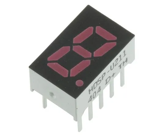 63-4716-63 HDSP-U211 Broadcom 7-Segment LED Display, CA Red 5.4 mcd RH DP 8mm HDSP-U211