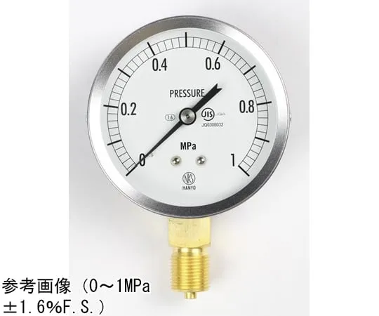 65-4319-75 General-Purpose Pressure Gauge (75Φ) Vertical A-Frame 0.16 MPa GS51-131