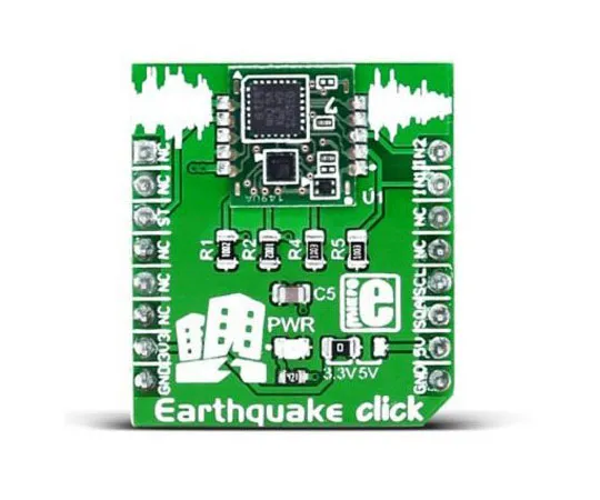 63-4689-51 MikroElektronika MIKROE-2561, Earthquake Click Vibration Sensor mikroBus Click Board for D7S MIKROE-2561