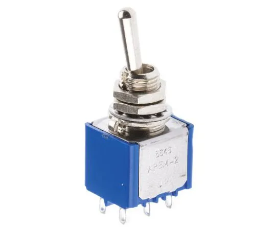 63-4720-79 APEM Double Pole Single Throw (DPST) Toggle Switch, Latching, Panel Mount 5646A