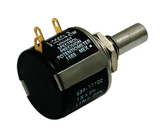 63-4821-77 Vishay 534 Series Wirewound Potentiometer with a 6 mm Dia. Shaft 10-Turn, 200Ω, ±5%, 2W, ±20ppm/°C, Panel Mount 534B1201JC8872