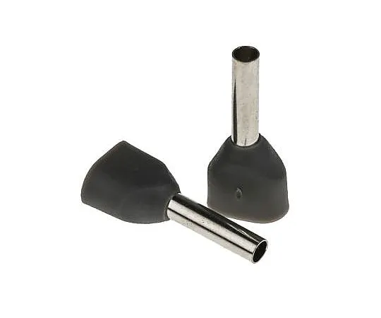 63-4717-95 RS PRO Insulated Crimp Bootlace Ferrule, 8mm Pin Length, 1.8mm Pin Diameter, 2 x 0.75mm² Wire Size, Grey 184-9654