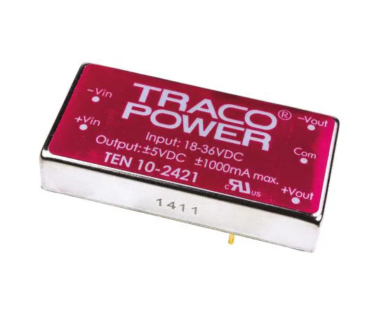 63-4742-68 TRACOPOWER TEN 10 10W Isolated DC-DC Converter Through Hole, Voltage in 18 → 36 V dc, Voltage out ±5V dc TEN 10-2421