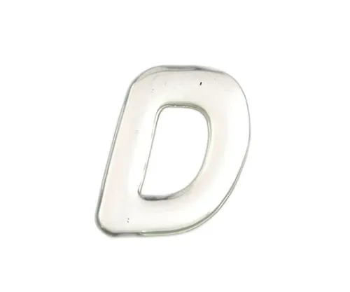 61-7427-78 Silver Metal Characters D 35mm x 1mm SM35-D