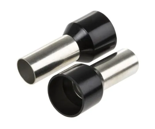 63-4745-58 RS PRO Insulated Crimp Bootlace Ferrule, 16mm Pin Length, 7.9mm Pin Diameter, 25mm² Wire Size, Black 250-3494