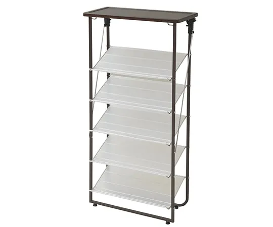 63-3969-95　［Out of stock］One-Touch Shoe Rack Dark Brown　SRU-525
