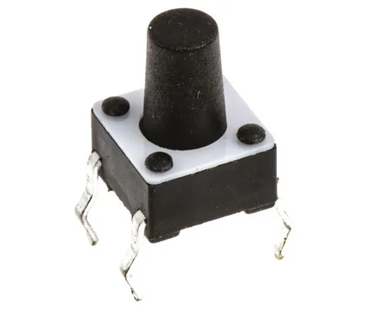 63-4815-53 Black Button Tactile Switch, Single Pole Single Throw (SPST) 50 mA @ 24 V dc 4.9mm 3-1825910-5