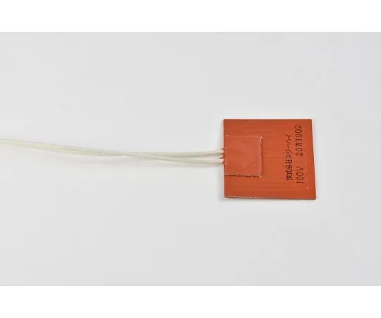 64-3421-07　Silicon Rubber Heater [With Double-sided Tape, Lead Wire Extension 3m] 100V 20W 50mm x 50mm　SR100-20-50-50-P-L3