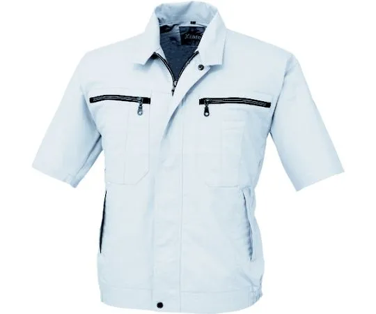 65-8512-29 Short Sleeve Blouson Silver Gray 3L 8891-22-3L