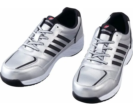 64-0990-24 Safety Shoes Lace-Up Type Silver 22.0 cm S8171