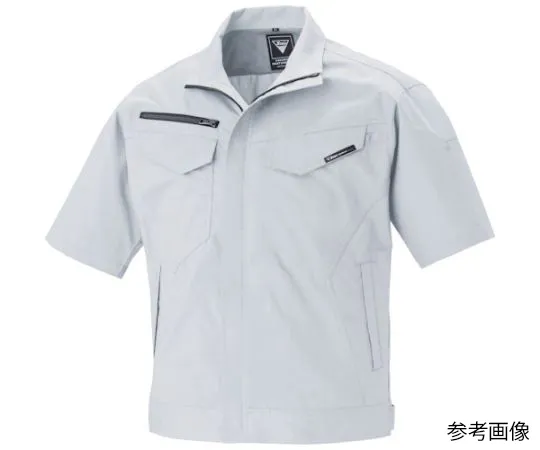 65-8383-44 Short Sleeve Blouson Silver Gray 3L 1691-22-3L