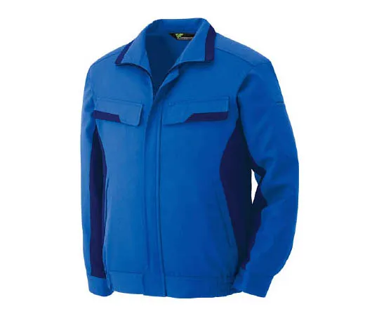 67-3131-07 Autumn/Winter Work Wear Anti-static JIS Compliant Men's and Women's Long Sleeve Pair Blouson Verdexelflex VE53 Top Royal Blue x Navy SS VE53-UE-SS