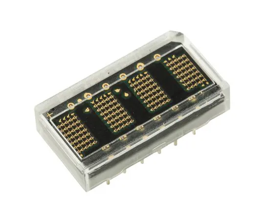 63-4832-95 HCMS-2963 Broadcom 4 Digit Dot Matrix LED Display, 7 x 5 Dot Matrix Green 0.11 mcd 4.6mm HCMS-2963