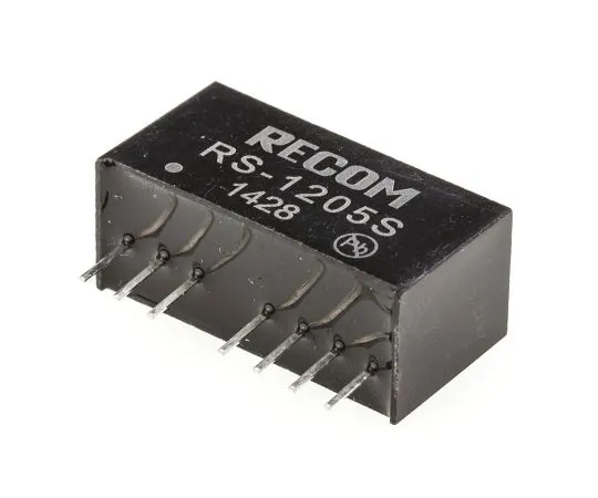 63-4807-20 Recom RS 2W Isolated DC-DC Converter Through Hole, Voltage in 9 → 18 V dc, Voltage out 5V dc RS-1205S