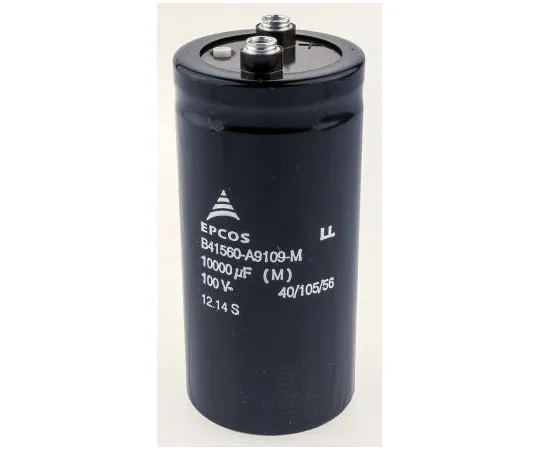 63-4869-59 EPCOS 10000μF 100V dc Aluminium Electrolytic Capacitor, Chassis Mount 51.6 (Dia.) x 105.7mm +105°C 51.6mm B41560A9109M