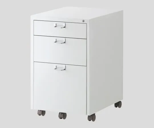 2-9798-03　［Discontinued］Simple Desk White Cabinet　PDK-450/