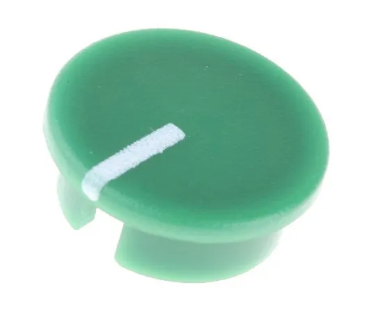 63-4803-44 RS Pro Potentiometer Knob Cap, 19mm Knob Diameter, Green, 6.4mm Shaft, For Use With Potentiometer 465-9410