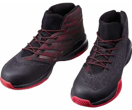 64-0989-93 Safety Shoes Middle Cut Red Camo 25.0 cm S6183