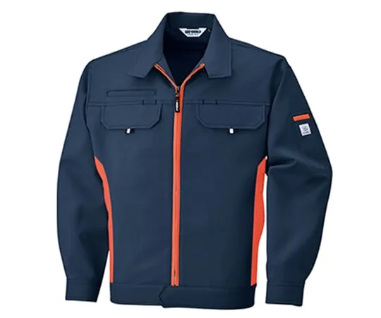 63-1786-54 Long Sleeve Jacket Navy x Fluorescent Orange 2629-53-S