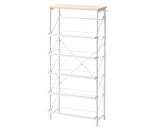 63-3962-68　［Discontinued］Small Space Shoe Rack with Shelf Board 50 cm White　RTS-50WNWH2
