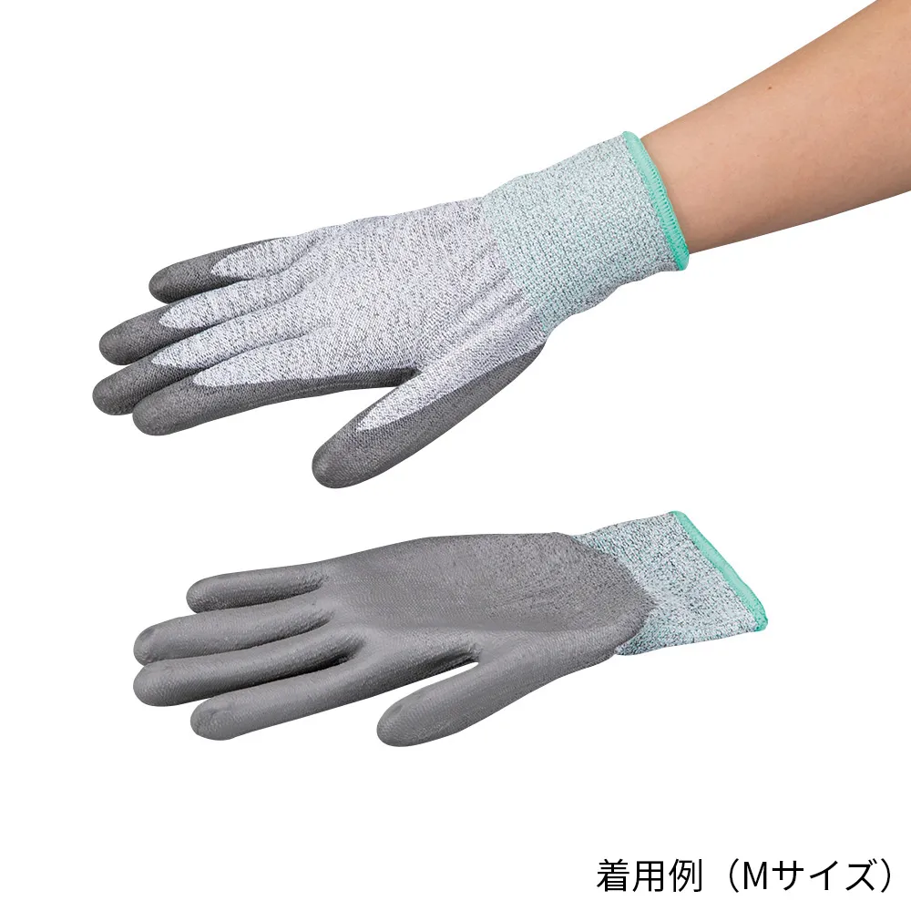 4-3163-01 Cut Resistance Gloves (Level 5 with Coat) Yellow LL Size -