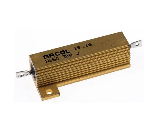 63-4892-07 Arcol HS50 Series Aluminium Ho***d Axial Wire Wound Panel Mount Resistor, 30Ω ±5% 50W HS50 30R J