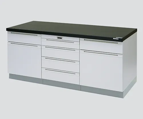 3-4346-01　［Discontinued］Side Laboratory Bench Wooden Type, with Slide Shelf 1800 x 750 x 800　ANO1-1807-SD