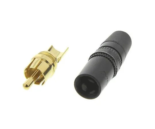 63-4799-42 Neutrik Black RCA Plug With Gold Plated Contacts, 1A NYS373-0