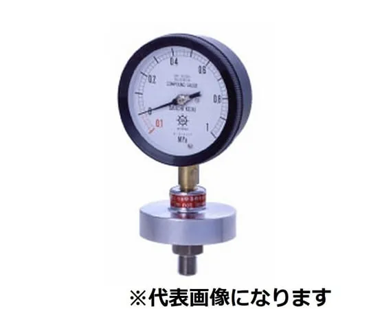 65-3628-38 Diaphragm Type Pressure Gauge Screw Type Diaphragm SUS316L Encapsulated Liquid Silicon A Type φ75 76φ 0~0.3 PK-1 AU75 G1/2B 0.3MPA S25C SUS304