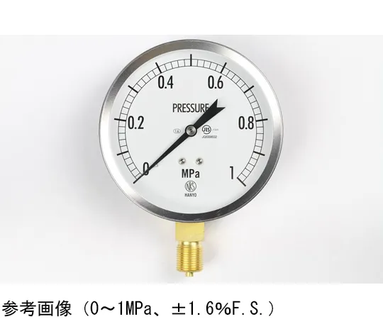 65-4320-23 General-Purpose Pressure Gauge (100Φ) Vertical A-Frame 0.16 MPa GS52-131