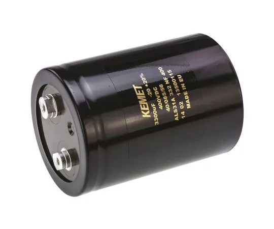 63-4778-37 KEMET 3300μF 400V dc Aluminium Electrolytic Capacitor, Stud Mount 77 x 105mm +85°C 77mm 105mm ALS31A332NF400
