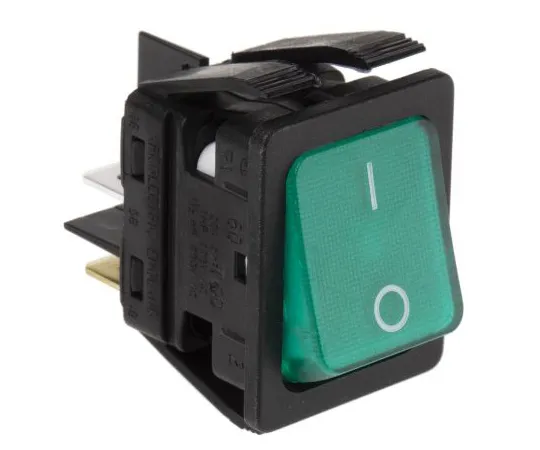 63-4777-02 Arcolectric Illuminated Double Pole Single Throw (DPST), Latching Rocker Switch Panel Mount C6053ALNAM