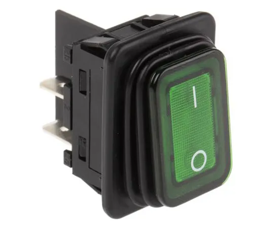 63-4887-38 Marquardt Illuminated Double Pole Single Throw (DPST), Latching Rocker Switch Panel Mount 1935.3118