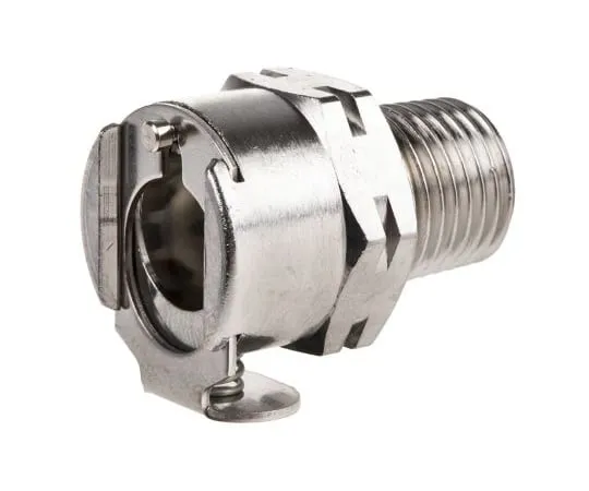 63-4779-07 Straight Hose Coupling 1/4in Coupling Body - Valved, Thread Mount, 1/4 in BSPT Male, Brass LCD10004BSPT