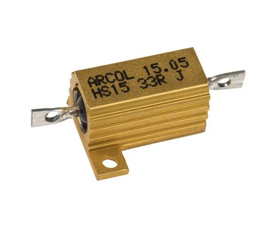 63-4891-93 Arcol HS15 Series Aluminium Ho***d Axial Wire Wound Panel Mount Resistor, 33Ω ±5% 15W HS15 33R J