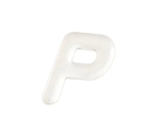 61-7427-90 Silver Metal Characters P 35mm x 1mm SM35-P