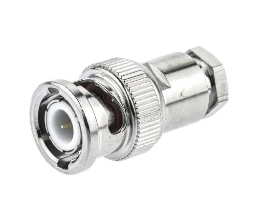 63-4874-87 RS Pro Straight 50Ω Cable Mount BNC Connector, Plug, Nickel, Clamp Termination, RG58A 546-4875
