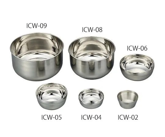 4-615-01　［Discontinued］Wide Stainless Steel Cup Flat Bottom 70mL　ICW-01