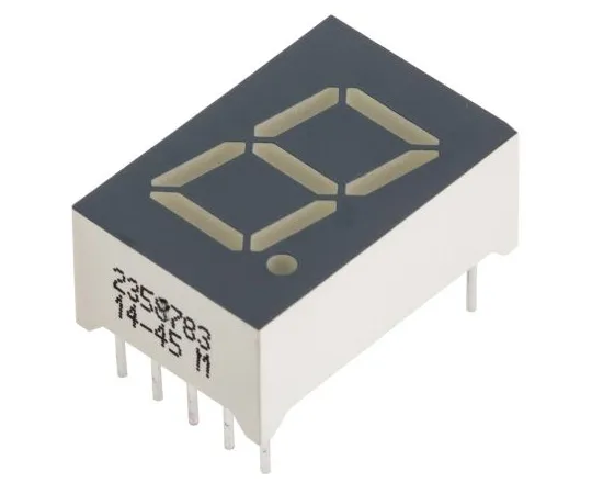 63-4740-49 SC05-11EWA Kingbright 7-Segment LED Display, CC Red 7.6 mcd RH DP 12.7mm SC05-11EWA