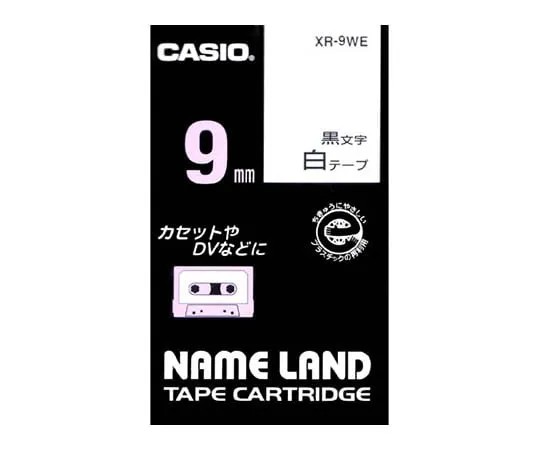 62-1062-33 Casio NAME LAND Label Printer Tape 9mm Width (White Ground/Black Characters) XR-9WE