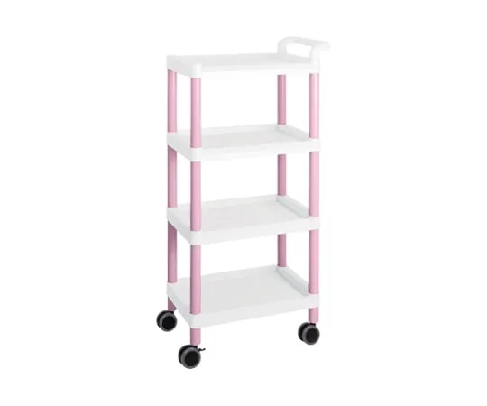 3-6642-05　［Discontinued］Mobile Easy Cart (Tall Type/Regular 31) Pink 4 Stages　ME31E