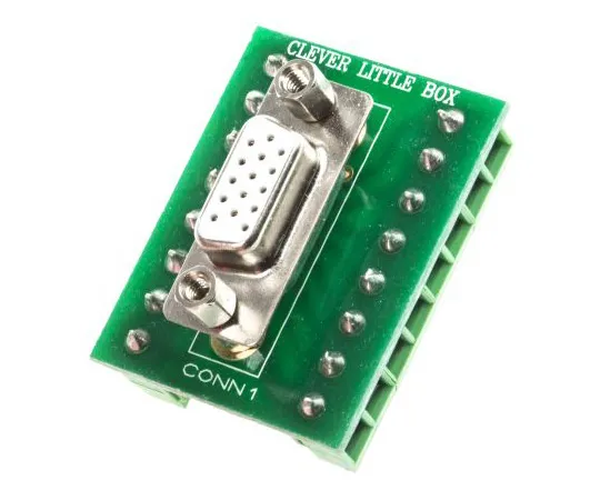 63-4927-74 Clever Little Box 15 Way Right Angle Female Screw Terminal D-sub Connector RSVGAPCBUNIT
