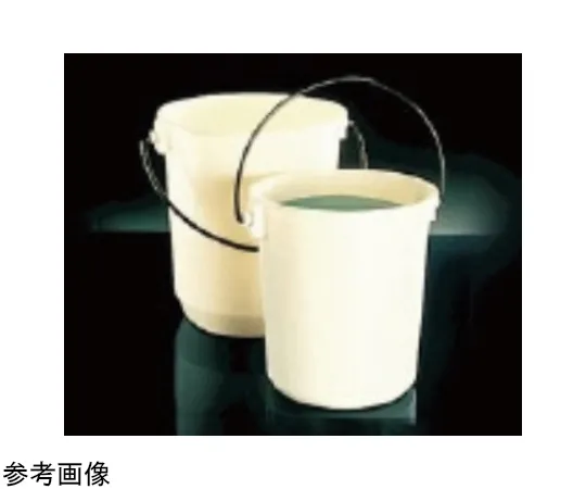 65-5643-63　［Discontinued］White Bucket (PP) 7.6 L 1 Box (Contains 6 Pieces x 1 Pack)　7012-0080