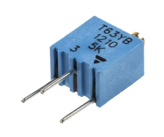 63-4776-35 5kΩ Through Hole Trimmer Potentiometer 0.25W Top Adjust Vishay T63 Series T63YB502KT20